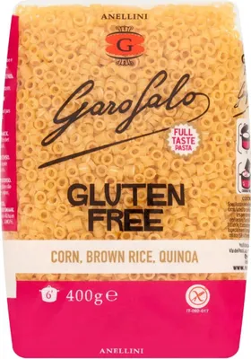 Produktbild von 10x Garofalo Anellini 400 g Senza Glutine Glutin free, glutenfrei Pasta Noodles + Italian Gourmet Polpa 400 g