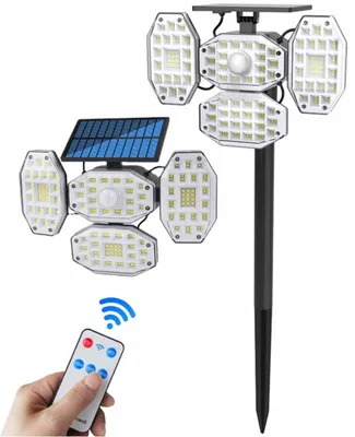 Zdjęcie produktu dla LAMPA SOLARNA LED Słupek CZUJNIK Ruchu Zmierzchu