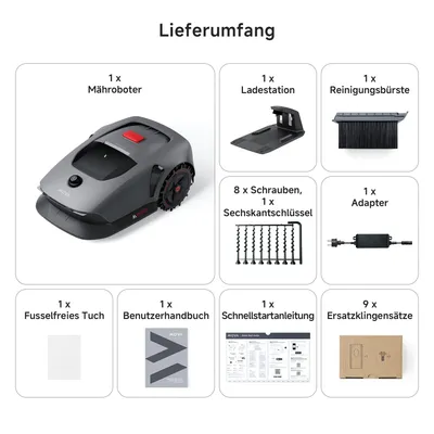Produktbild von MOVA 1000 Robot tondeuse – UltraView™ jusqu’à 1000 m², évitement intelligent, station sans fil, idéal grandes surfaces