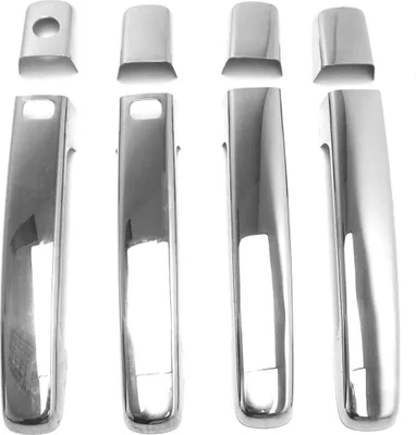 Produktbild von Türgriff Blende Türgriffkappen für Nissan Qashqai 2007-2014 Edelstahl Silber 4x