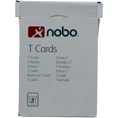 Produktbild von Nobo T-Steckkarten Gr.3 weiß (100), Weiß, 15 g, 93 mm, 20 mm, 120 mm, 16 g