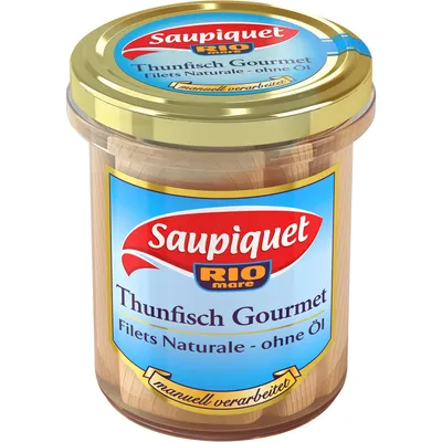 Obrázek produktu pro Saupiquet Tuna Gourmet Fillets Naturale bez oleje plechovka 180g