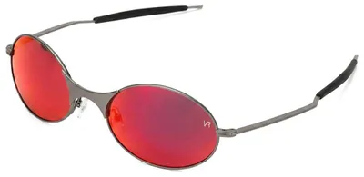 Produktbild von VeyRey oval polarisierte sonnenbrille Pemu schwarz fassung rot gläser