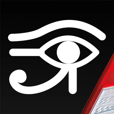 Produktbild von Auto Aufkleber Horusauge Udjat-Auge Auge Eye Ägypten Egypt Car 13x10 cm Weiss Matt Sticker Heckscheibenaufkleber