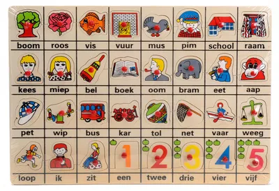 Produktbild von Playwood Holz-Steckpuzzle Lernspielzeug Meine ersten Wörter