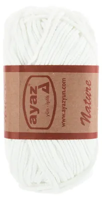 100g Strick-Garn Nature Strickwolle Häkelgarn Makramegarn, weiß