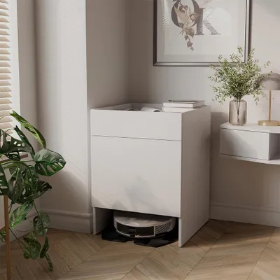 Zdjęcie produktu dla Szafka do robota odkurzającego Vicco Dustin Biały 50 x 67.5 cm z 1 drzwiami, Model 59585