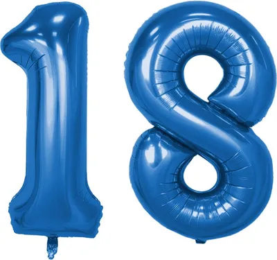 Immagine prodotto di Set palloncino in foil - Blu/40 pollici - 1 + 8