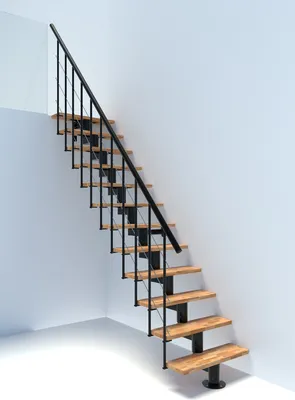 Produktbild von Minka Mittelholmtreppe Comfort Top 37 - 312cm Geschosshöhe Buche Schwarz