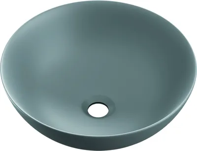 Zdjęcie produktu dla Okrągła umywalka nablatowa Luqa 40 cm, matowa, miętowy błękit - stylowy design do łazienki