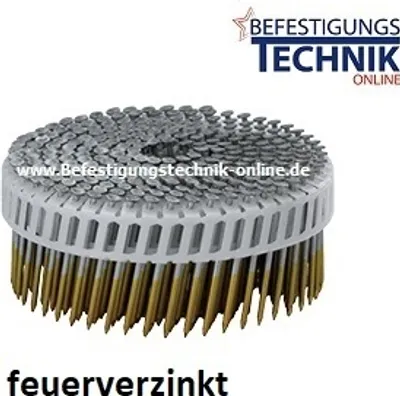 Produktbild von PC Coilnägel 2,1x50mm Ring feuerverzinkt 15° plast für Tjep Senco Bostitch N75C-2-E 6,0M