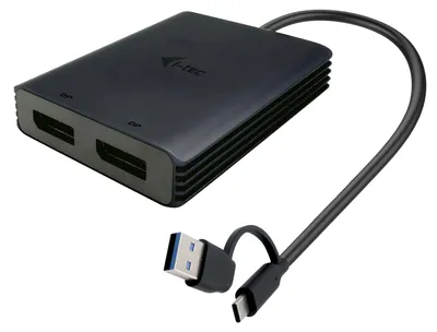 Obrázek produktu pro i-tec CADUAL4KDP, 0,27 m, USB Type-A/USB Type-C, 2 x DisplayPort, Samec, Samice, 3840 x 2160 px