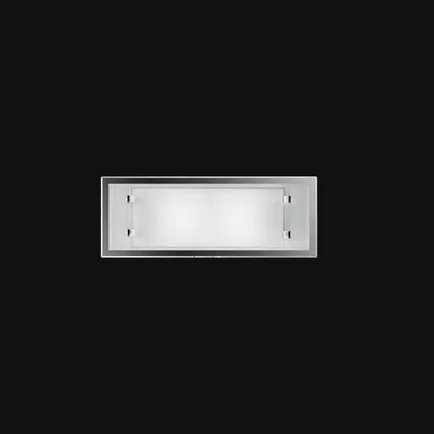 Image de Frame Applique Moderne en Verre et Métal Blanc 2 Lumières E27