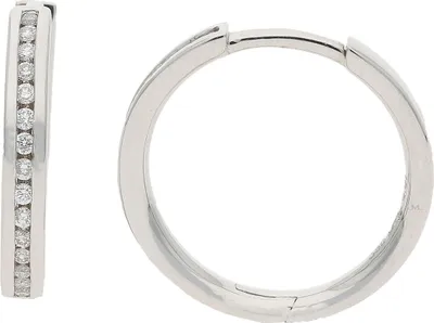 Produktbild von Weißgold Creolen 585 Brillanten JL10-06-3238 JuwelmaLux
