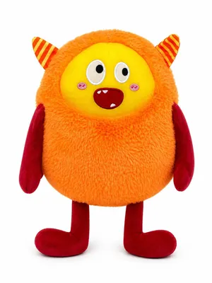 Produktbild von Monster Kuscheltier 30 cm Oranges Plüschmonster mit Klettverschluss-Händen Stofftier Weiches Kawaii Geschenk für Kinder