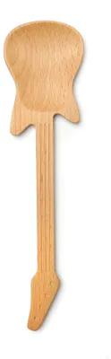 Houten keukenlepel, 28,8 cm, beukenhout, naturel, 1 stuk