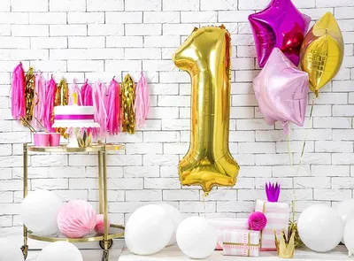 Immagine prodotto di Palloncino in foil Numero 1, 86 cm, oro