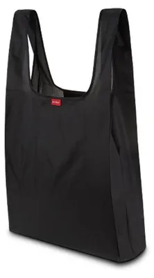 Produktbild von achilles 2er Set Einkaufstaschen, Stabile Tragebeutel wiederverwendbar, Faltbare Beutel aus 100% Polyester, Federleicht und platzsparend, Basic Shopper, 38x46x11cm (Schwarz)