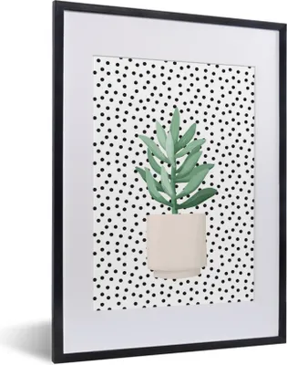 Produktbild von MuchoWow® MuchoWow® Gerahmtes Poster Pflanzen - Sukkulenten - Pflanzgefäß 30x40 cm - Poster mit zchwarzem Bilderrahmen - Wandposter Schlafzimmer