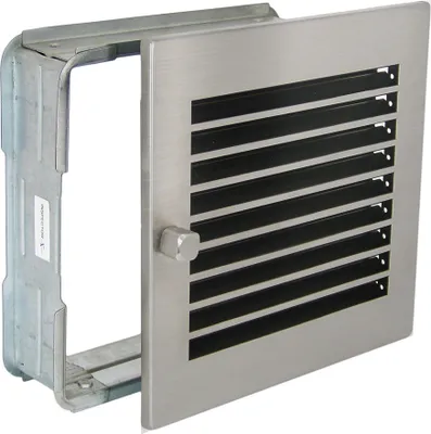 Produktbild von Warmluftgitter WG 2323 MESM mit Edelstahl Blende 230x230mm Zuluft Abluftgitter