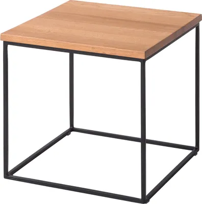 Produktbild von home24 Beistelltisch - Eiche Massiv / Metall