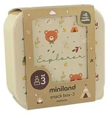 Obrázok produktu pre Miniland Sada 3 desiatových boxov Dreamland – Macko