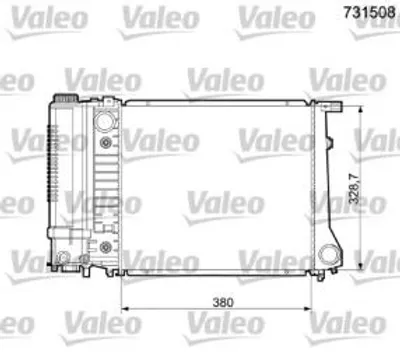 Produktbild von VALEO Kühler, Motorkühlung  731508