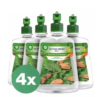 Produktbild von Air Wick Active Fresh Forest Eiche und Sandelholz Nachfüllpackung für automatische Lufterfrischer 4x228ml