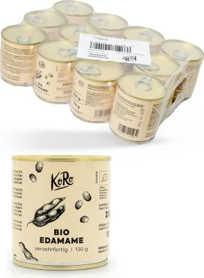 Produktbild von KoRo | Grüne Edamame in der Dose 12 x 130 g
