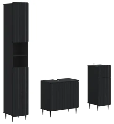 Immagine prodotto di Sistema di mobili da bagno componibile in 3 pezzi, realizzato in materiale composito di legno, modello ZWOLLE