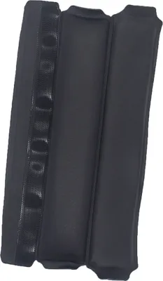 A black ear pad and headband cushion for headphones.