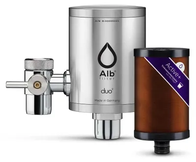 Produktbild von Alb Filter Duo Active Plus Wasserhahnfilter Edelstahl Mattiert