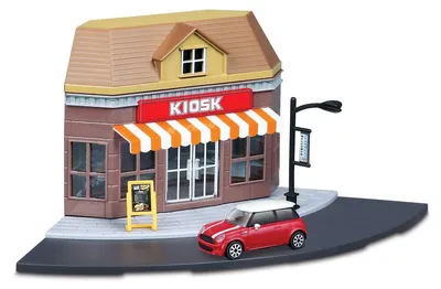 Produktbild von Bburago, Modell im Maßstab 1:43, "Citybibliothek" + 1 Fahrzeug, Artikelnummer 31506