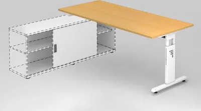 Produktbild von Anbauschreibtisch OSE19, 180 x 80 cm