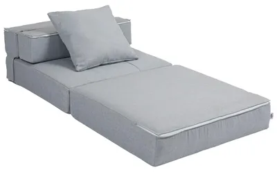 Productafbeelding van HOMCOM Slaapstoel, slaapbank, sofa-bed, fauteuil met wasbaar kussen, grijs