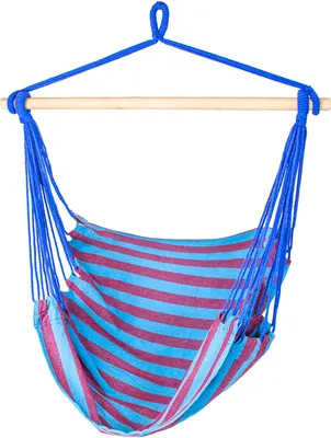 Immagine prodotto di Zolta sedia sospesa altalena per giardino, balcone, soggiorno - amaca fino a 120 kg blu 100x100 cm