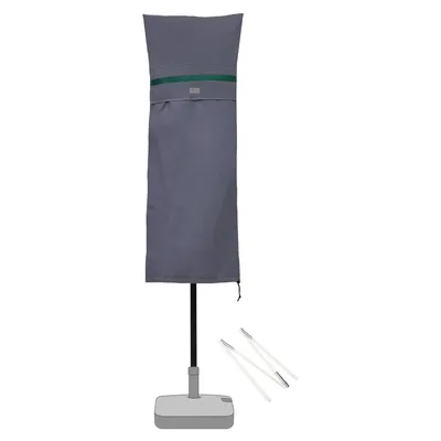 Produktbild von Sekey Sonnenschirm Schutzhülle für 460 x 270 cm Doppelsonnenschirm mit Stab und Reißverschluss, Dunkelgrau