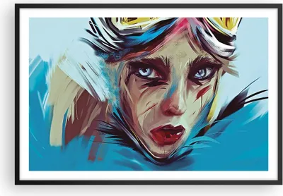 Produktbild von Gerahmtes Poster - Schwarzer Rahmen - Stück Modern Frau - 91,5x61 cm - Wand Bild - Wanddeko - Wandbilder - Kunstposter - Wandposter - Bilderrahmen - Bilder - Kunstdruck - P2BAA91x61-4650