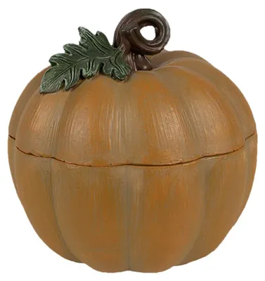 Zdjęcie produktu dla Clayre & Eef figurka dekoracyjna dynia Ø 10x8 cm pomarańczowa polyresin