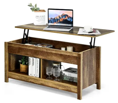 Produktbild von Couchtisch mit höhenverstellbarer Platte und Stauraum