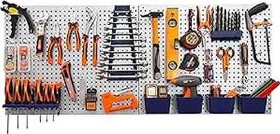 Image de Solidchoice - Ensemble de 2 panneaux muraux en acier pour le rangement d'outils