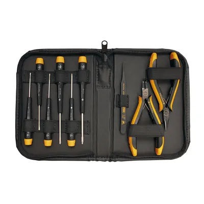 Produktbild von Bernstein Tools for Electronics SERVICE-SET CARAT 2250 Tool kit ESD Bag 9-piece