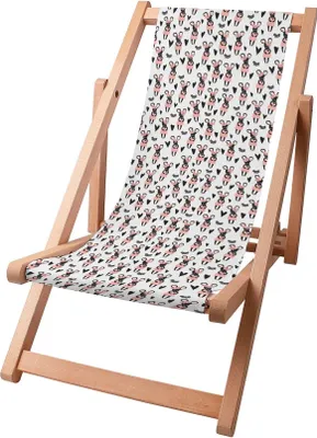 Image de Dreamroots Chaise longue enfant pliante en bois, jusqu'à 130 kg, Chaise longue pliante avec dossier inclinable en 3 positions, Mouse