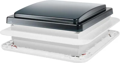 Produktbild von Wohnmobil Dachlüfter - 12V Dachventilator - Größe 28x28 cm - LED-Beleuchtung - Insektenschutzgitter - Kunststoff ABS - Weiß