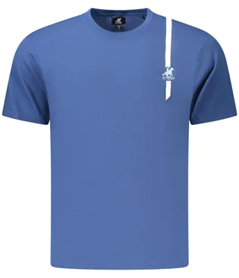 Produktbild von Herren Kurzarm T-Shirt Blau mit Rundhals und Kontrastdetails