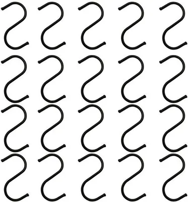 Imagen del producto de Ganchos para la cocina - Ganchos en forma de S - Clips para la cocina - Ganchos sueltos para toallas - Porta toallas para la cocina - Acero - - Paquete de 20 unidades