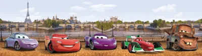 Produktbild von Disney selbstklebende Tapetenbordüre Cars Braun und Blau - 600010 - 14 x 500 cm