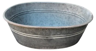 Produktbild von Zink Pflanzschale oval Vintage Landhaus Stil 38cm