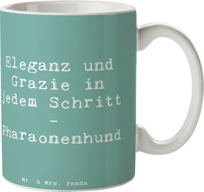 Produktbild von Mr. & Mrs. Panda Tasse Spruch Eleganter Pharaonenhund - Meeresbrise - Geschenk, Kaffeebecher, treuer Begleiter, Hunderassen, Pflege, Kaffeetasse, Vielfalt, Trinkbecher