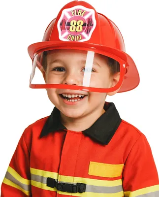Produktbild von Feuerwehrmann-Helm Feuerwehraccessoire für Erwachsene rot-gelb-weiss -